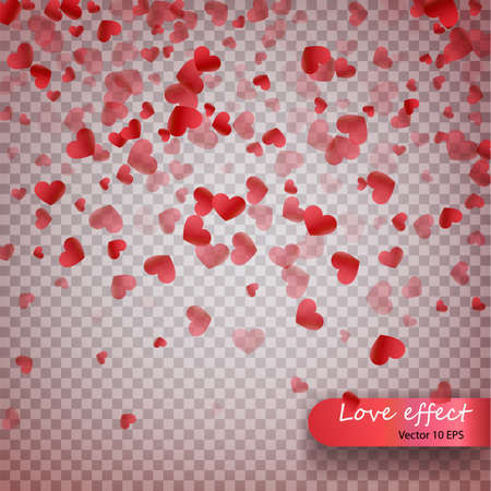Heart confetti card design for Valentine's day.のイラスト素材