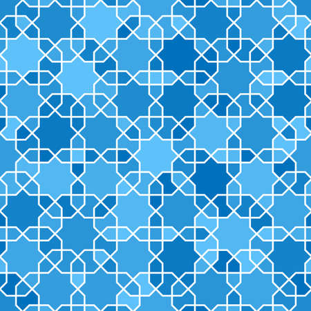 Arabic seamless patterns. Pattern fills. Oriental, Arabic style. Mosaic seamless patterns. Arabic ornaments. Vector illustration.のイラスト素材