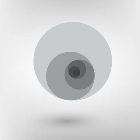 Minimalistic style design golden ratio. Futuristic design. Geometric shapes illustration.のイラスト素材