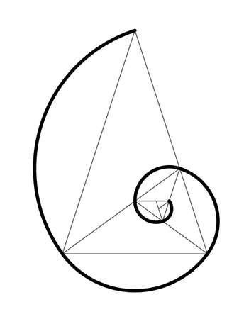 Golden ratio. Cover template design vector  illustration.のイラスト素材