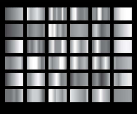 Silver gradient background vector icon texture metallic illustration. Realistic abstract design seamless pattern for frame.のイラスト素材