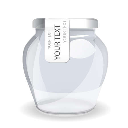 Glass jar of jam for storage vector illustrationのイラスト素材