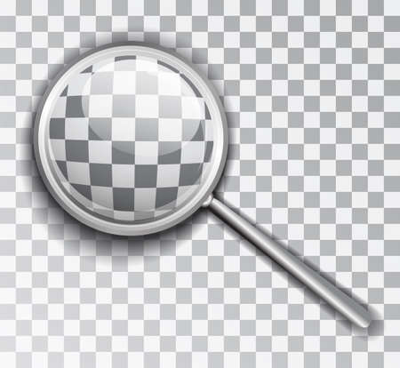 Magnifying Glass. Lens is a transparent background. Isolated vector objectのイラスト素材