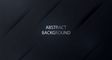 Black vector background. Dark background for wide banner. Abstract Black backgroundのイラスト素材