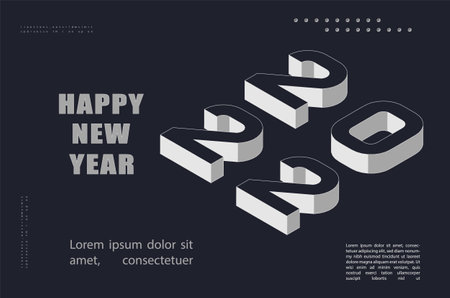 2022 New Year celebration. Minimal Holiday decoration elements for design,postcard,greeting cards, invitations,flyer,sticker, stripe.のイラスト素材