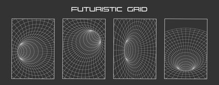 Retro Futuristic Aesthetic: y2k Grid Patterns