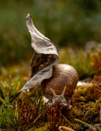 little snail's journeyの写真素材