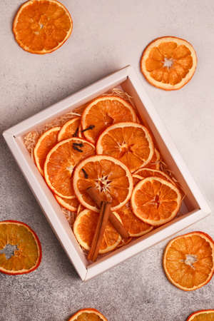 Dried fruit. Without sugar. Paste Homemade sweets. Dried fruits. Healthy fruit snack.Oranges in gift...