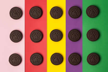 Sweets for tea and coffee. Cookie. Marshmallowsの写真素材