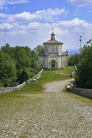Varese, Italy - June 04, 2017: Sacred Mount of Varese or The Sacro Monte di Varese is one of the nine sacri monti in the regions of Lombardy and Piedmont in Italy.のeditorial素材