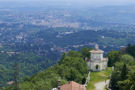 Varese, Italy - June 04, 2017: Sacred Mount of Varese or The Sacro Monte di Varese is one of the nine sacri monti in the regions of Lombardy and Piedmont in Italy.のeditorial素材
