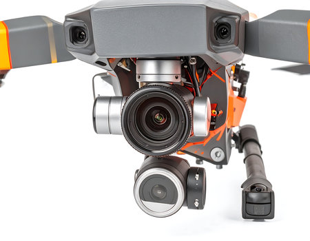 Captured in a stark light, the search and rescue drone stands ready for action.の素材