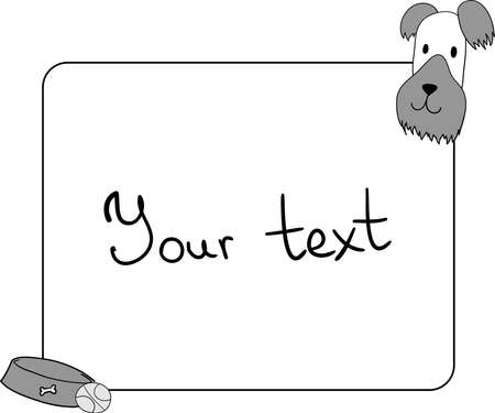 Frame, design element with a Scotch terrier dogのイラスト素材