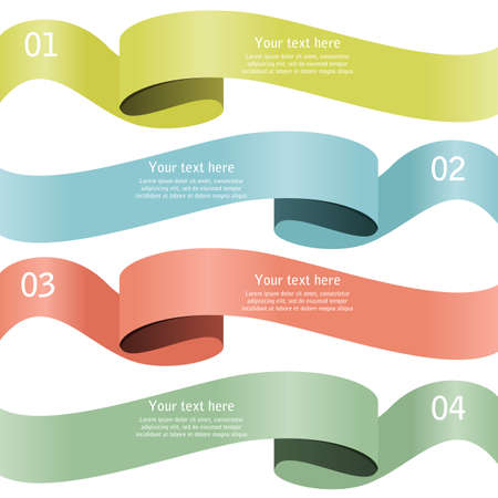 Set of ribbonsのイラスト素材