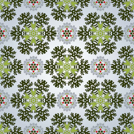 Seamless background with floral symmetrical elements. Delicate pattern. Lacy leaves.のイラスト素材