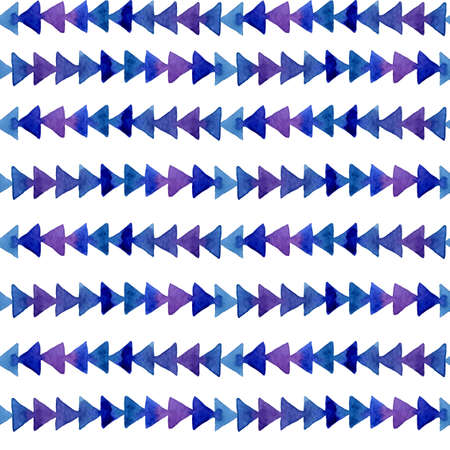 Seamless background with colorful watercolor triangles. Vector watercolor geometric elements....