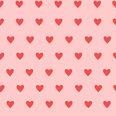 Vector heart pattern on a pink background. Valentine's day concept design for print, paper wrapping. Valentine's love design.のイラスト素材