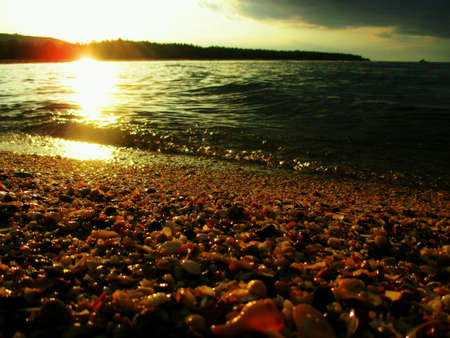 sunset by the beachの素材