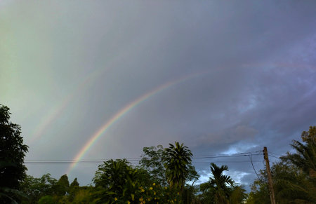 Double rainbowの写真素材