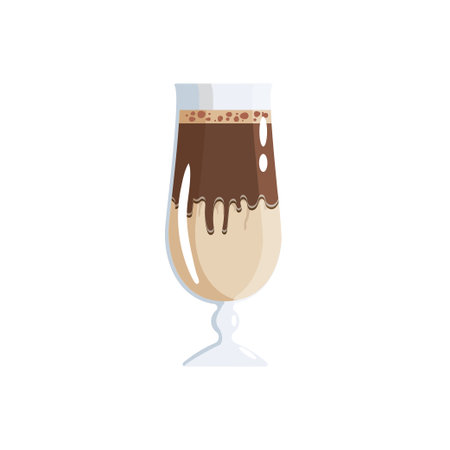Vector illustration of tiramisu coffee dessert in a glass.のイラスト素材