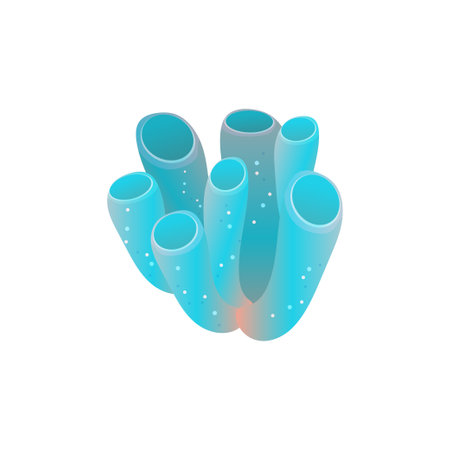 Kawaii seaweed vector illustration. Sea creatures underwater illustrationのイラスト素材