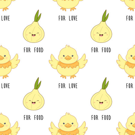 Pattern seamless animals vegan day , veganism for love, for food. vector illustrationのイラスト素材