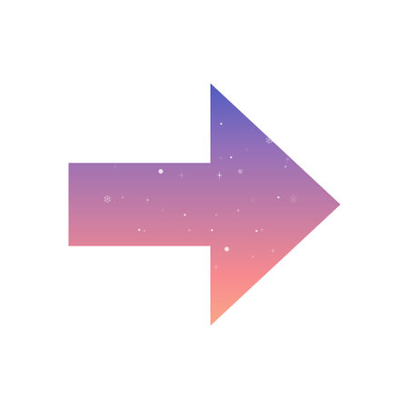 winter figures, silhouettes. toy, arrow. Vector illustration gradient blue and pink