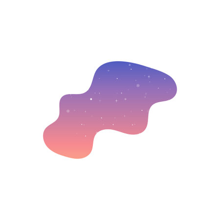 Silhouette shiny spot, blot. Vector illustration gradient blue and pinkのイラスト素材