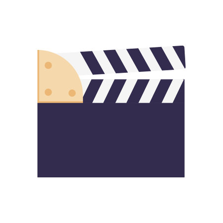 Movie clapboard for kawaii movies, vector illustration, movie boardのイラスト素材