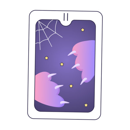 Tarot cards, magic, cute cartoon style with cats, vector illustrationのイラスト素材