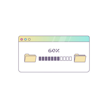 y2k interface, Icon, download popup, waiting for interface element vectorのイラスト素材
