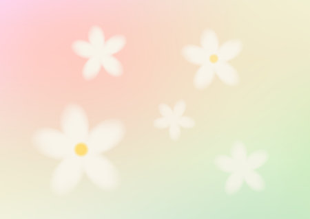 Soft pastel background with white flowers and spring tones. Ideal for 8 March designs, feminine posters, or seasonal cards.のイラスト素材