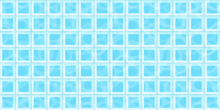 Blue pool tile 3d mosaic pattern with water reflection and square grid creating a realistic swimming...