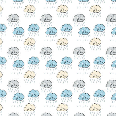 Pattern with funny clouds
