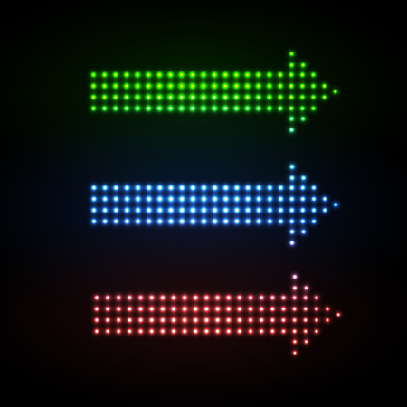 Neon sign arrowsのイラスト素材