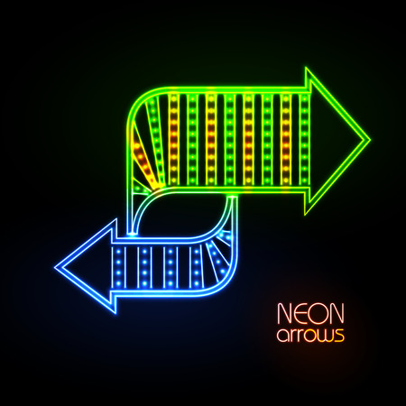 Neon arrowsのイラスト素材