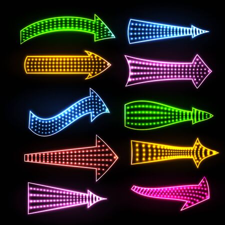 Neon arrowsのイラスト素材
