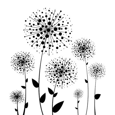 Abstract flower vector dandelionのイラスト素材