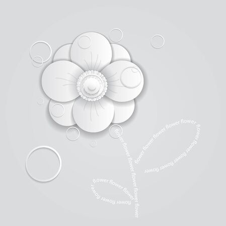 3D origami flower. Paper design.のイラスト素材
