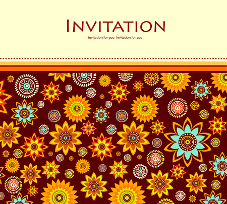 Decorative floral backgroundのイラスト素材