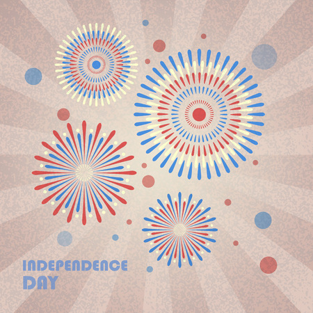 Vintage holiday fireworkのイラスト素材