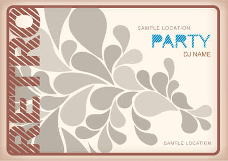 Retro disco party poster.のイラスト素材