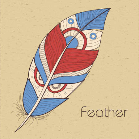 Vintage Decorative featherのイラスト素材