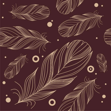 Decorative feathers backgroundのイラスト素材