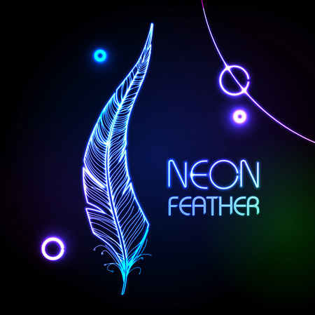 Neon featherのイラスト素材