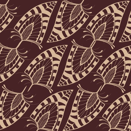 Decorative feather pattern backgroundのイラスト素材