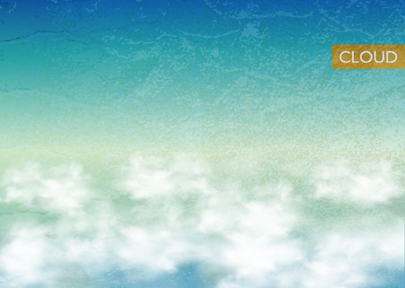Vintage sky background with clouds. Weatherのイラスト素材