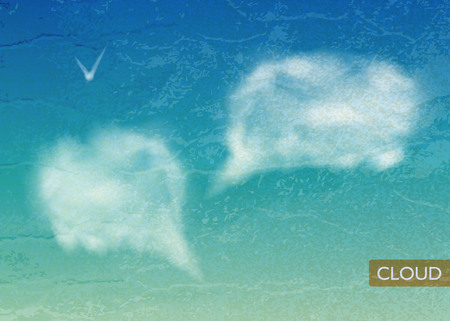 Vintage sky background with clouds. Weatherのイラスト素材