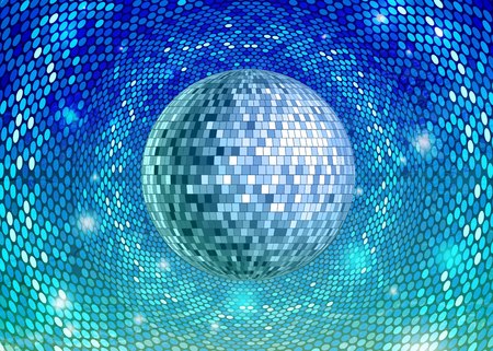 Disco party background with disco ballのイラスト素材