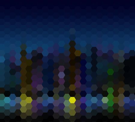 Night city abstract mosaic background